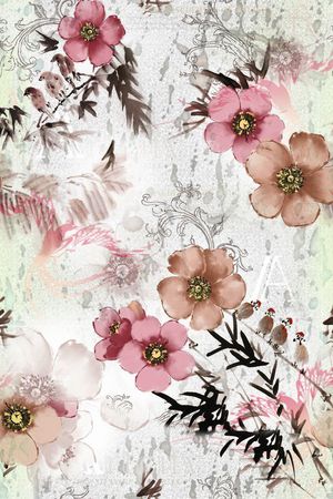 花卉印花花型图片