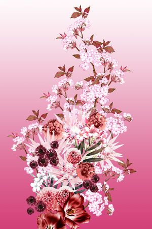 花卉印花花型图片