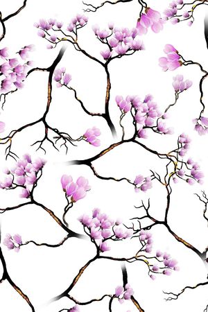 桃花印花花型图片
