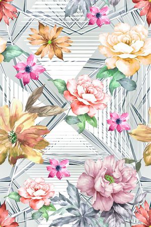 花卉印花花型图片