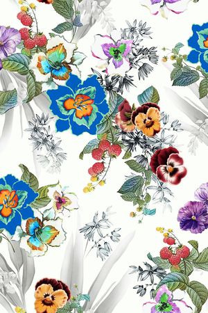花朵印花花型图片