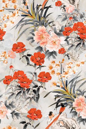 中国风印花花型图片