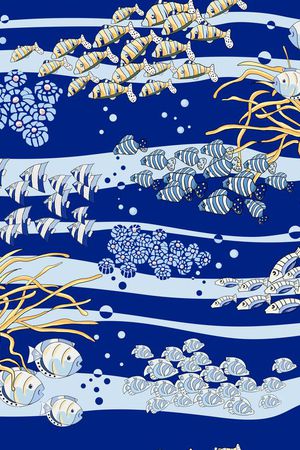 海洋印花花型图片