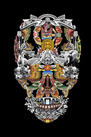 骷髅印花花型图片