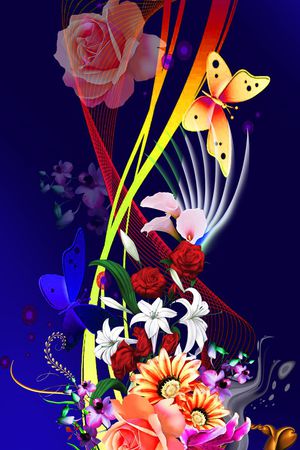 花朵印花花型图片