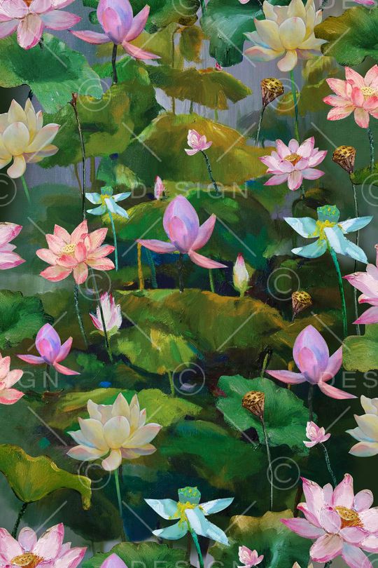 油画印花花型图片