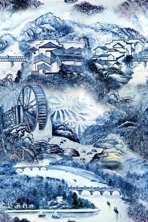 国画印花花型图片