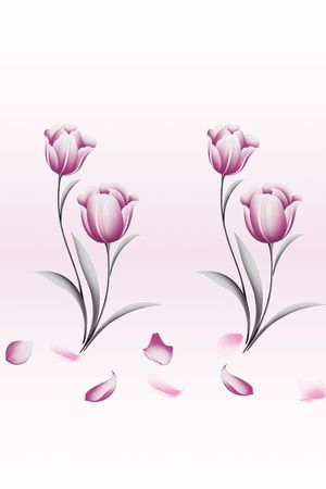 郁金香印花花型图片
