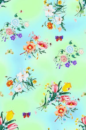 花卉印花花型图片