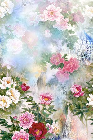 中国风印花花型图片