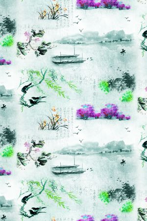 中国风印花花型图片