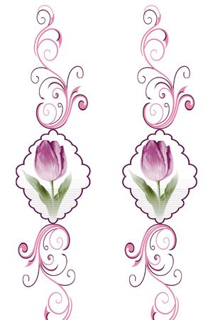 窗帘印花花型图片