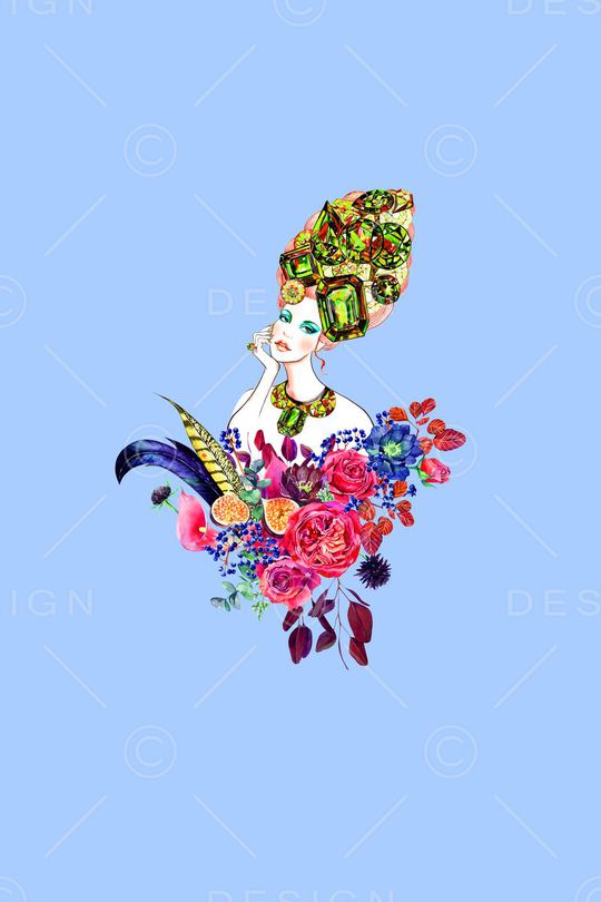 人物印花花型图片