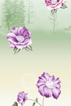 窗帘印花花型图片