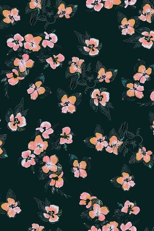 花卉印花花型图片