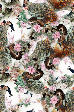 时尚抽象手绘民族风女装裙子印花印花花型图片