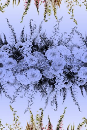 水仙花印花花型图片