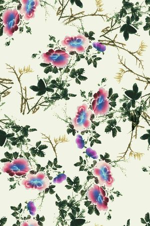 清新中国风印花花型图片