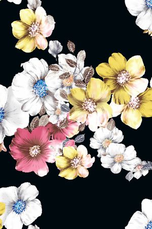 数码花印花花型图片