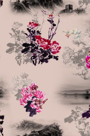 国画印花花型图片