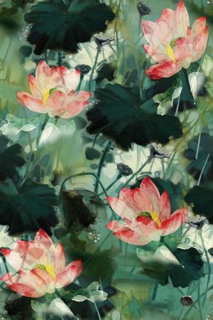中国风印花花型图片