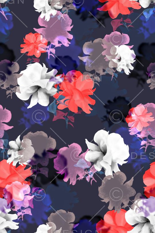 花卉印花花型图片