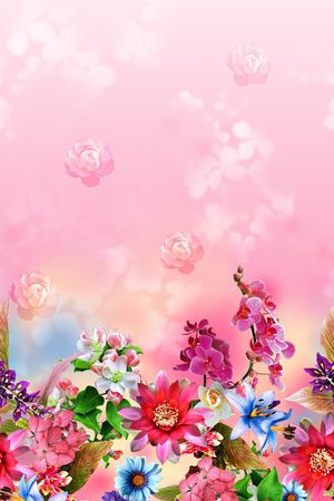 花卉印花花型图片