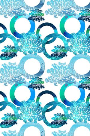 中国风印花花型图片