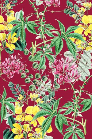 复古花卉印花花型图片
