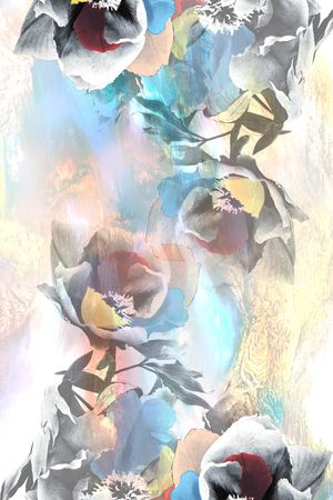 围巾印花花型图片