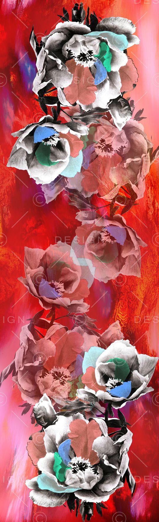围巾印花花型图片