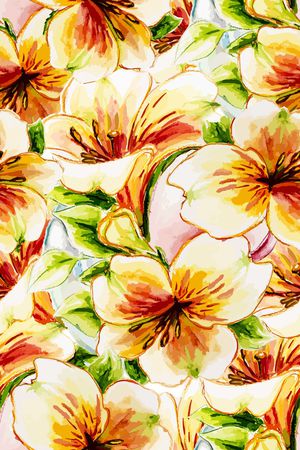 手绘印花花型图片