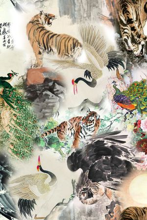 此花型为1/2跳接印花花型图片