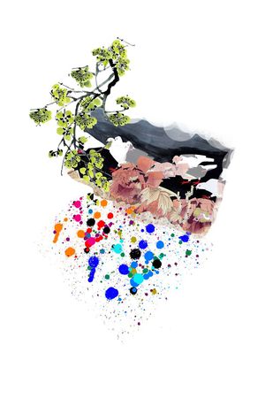 笔触印花花型图片