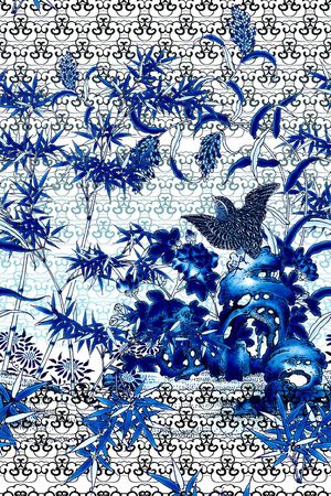 国画印花花型图片