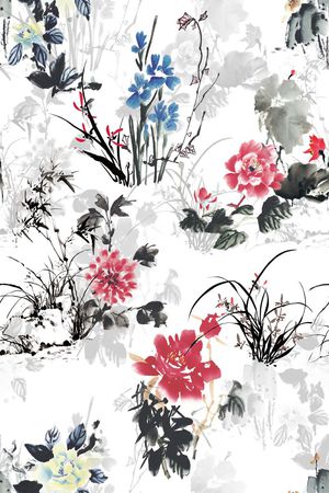 花朵印花花型图片