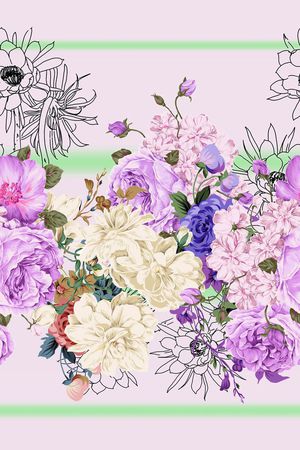 条纹印花花型图片