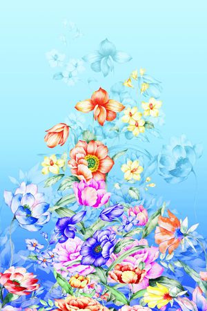 连衣裙印花花型图片