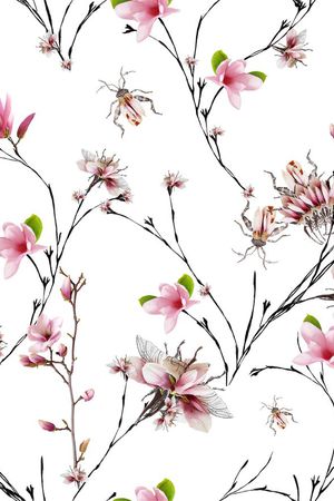 玉兰花、大牌花型、花卉印花花型图片