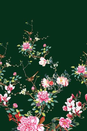中国风印花花型图片