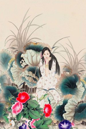 国画印花花型图片