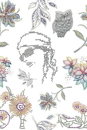 钉珠印花花型图片