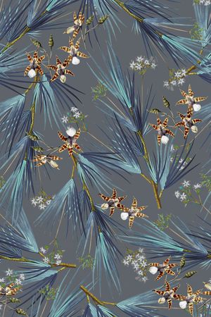 碎花印花花型图片