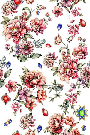 花朵印花花型图片