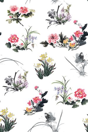 花朵印花花型图片