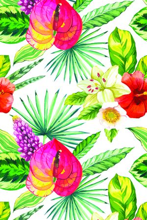 leaves印花花型图片