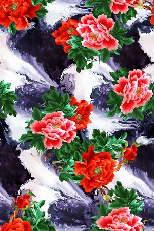 中国风图案印花花型图片