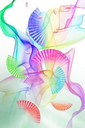 水彩水墨印花花型图片