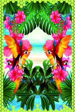 tropical印花花型图片