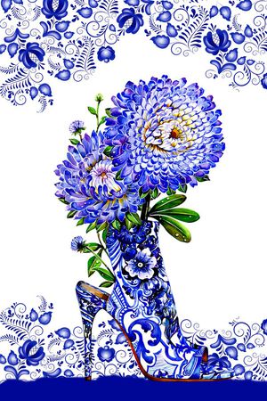 花瓣印花花型图片